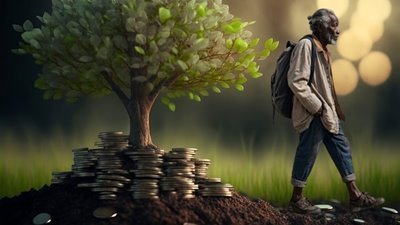 Money Tree Poor Man Walking Away
